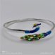 Foto 2: Pulseira Pav�o Esmaltada � Eleg�ncia e Cor em Cada Detalhe