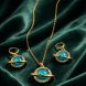 Foto 0: Colar Planeta Turquesa com Brincos � Conjunto Elegante