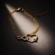 Foto 2: Pulseira Feminina Cora��es com Infinito Dourada