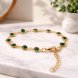 Foto 0: Pulseira Feminina Dourada com Pedras Verdes