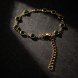 Foto 2: Pulseira Feminina Dourada com Pedras Verdes