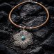 Foto 0: Colar Flor Natural � Corti�a e Medalh�o Turquesa