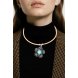 Foto 1: Colar Flor Natural � Corti�a e Medalh�o Turquesa