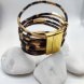 Foto 6: Pulseira Animal Print com Detalhes Dourados